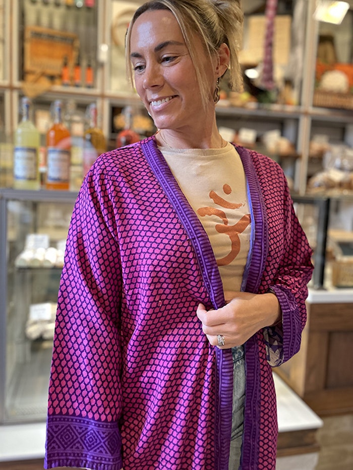 Kimono VÄNDBAR återvunnet silke Nr 150