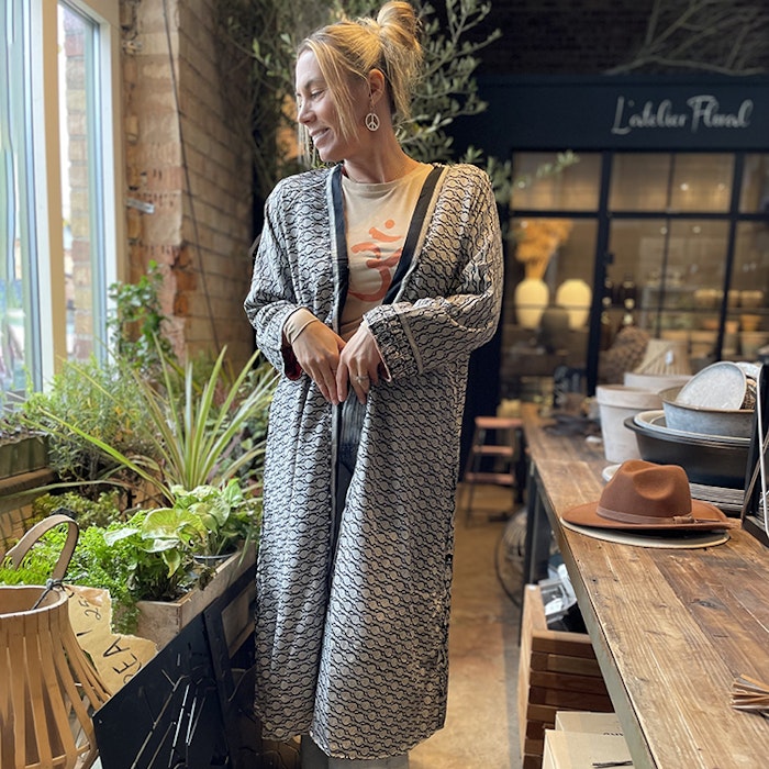 Kimono VÄNDBAR återvunnet silke Nr 159