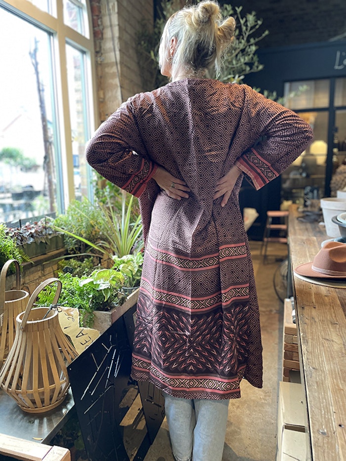 Kimono VÄNDBAR återvunnet silke Nr 159