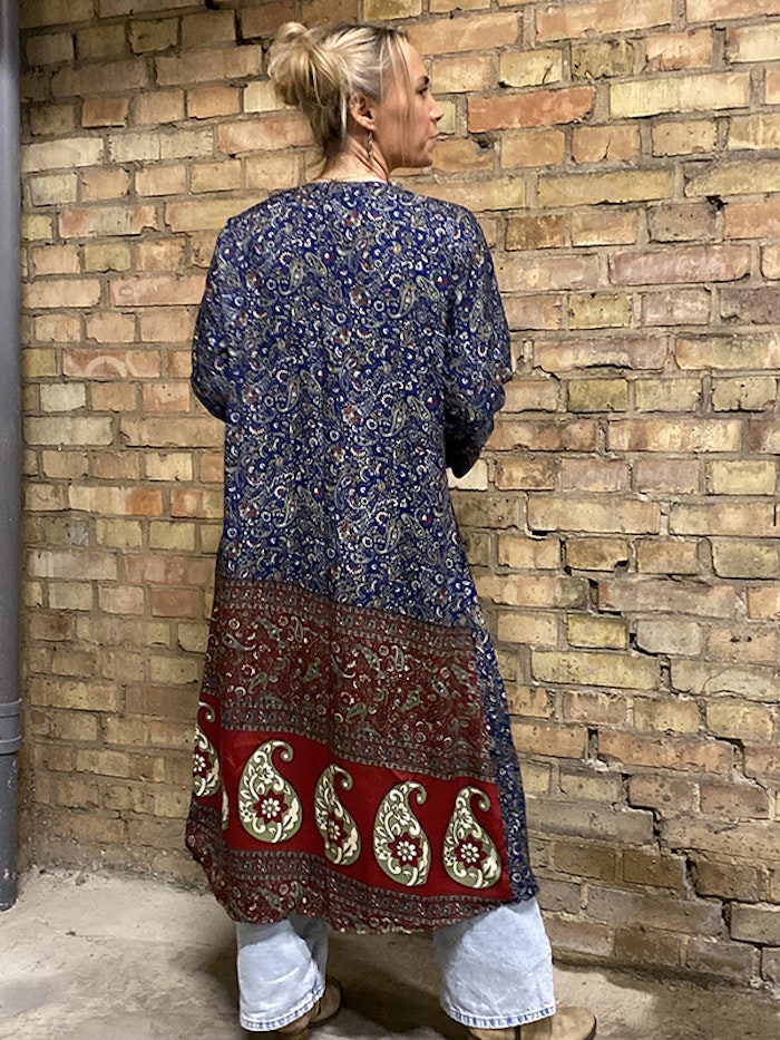 Kimono VÄNDBAR återvunnet silke Nr 163