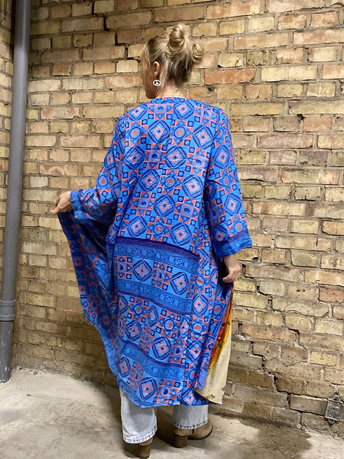 Kimono VÄNDBAR återvunnet silke Nr 161