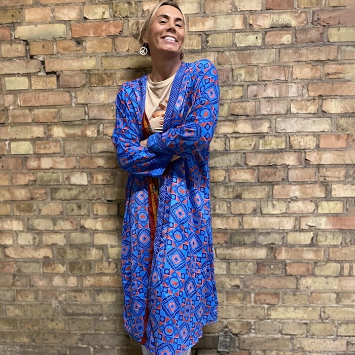 Kimono VÄNDBAR återvunnet silke Nr 161