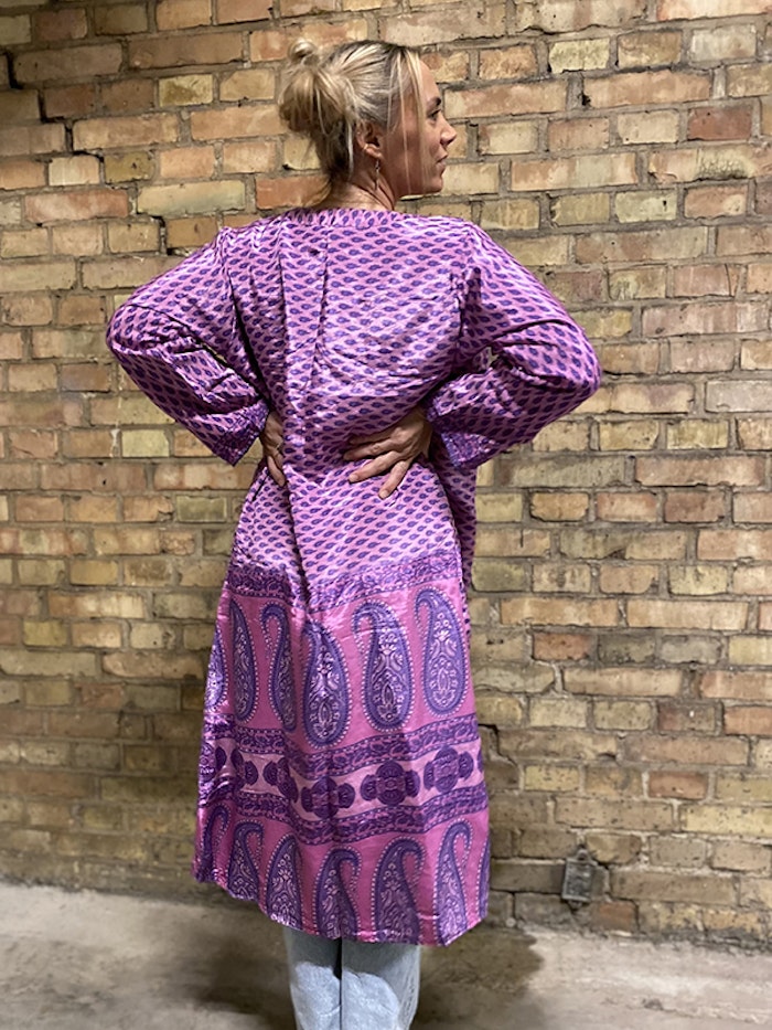 Kimono VÄNDBAR återvunnet silke Nr 190
