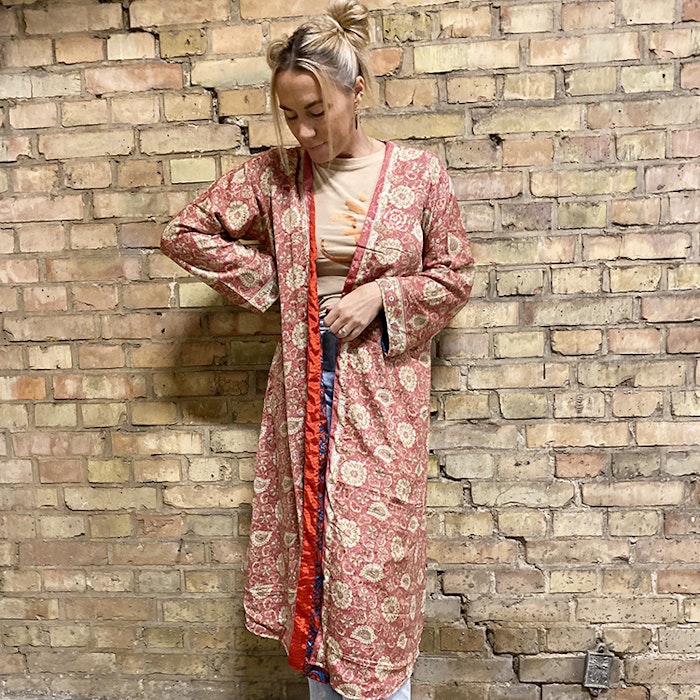 Kimono VÄNDBAR återvunnet silke Nr 180