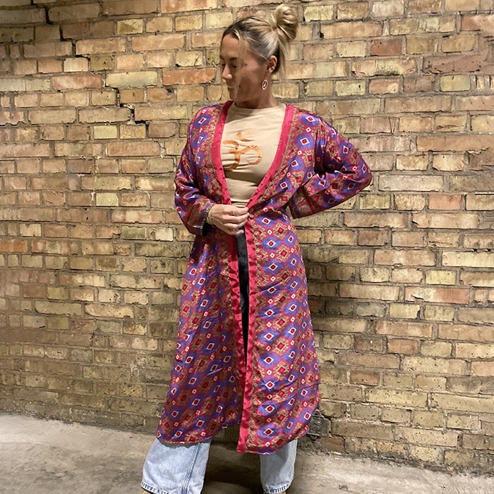 Kimono VÄNDBAR återvunnet silke Nr 196