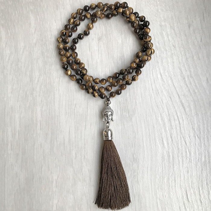 KAMPANJ! Mala halsband + armband Buddha Tigeröga - Nouelle