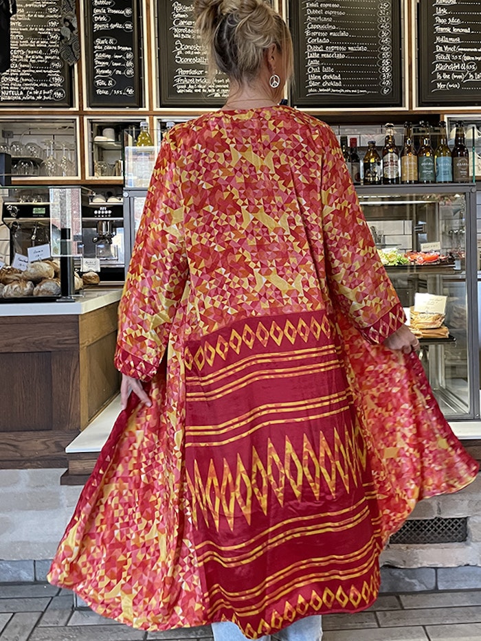 Kimono VÄNDBAR återvunnet silke Nr 152
