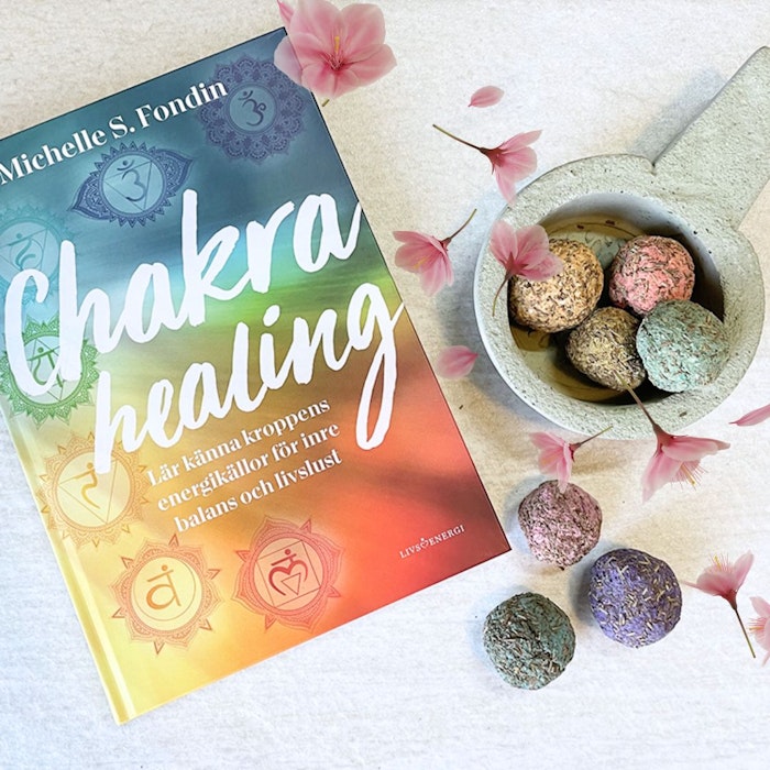 Chakra Balance Kit-bok, rökelse, Rökelsehållare/Sahumador