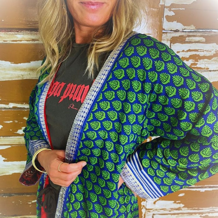 Kimono VÄNDBAR återvunnet silke Nr 201