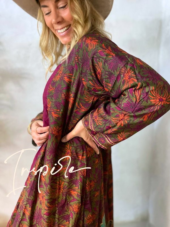 Kimono VÄNDBAR återvunnet silke Nr 200