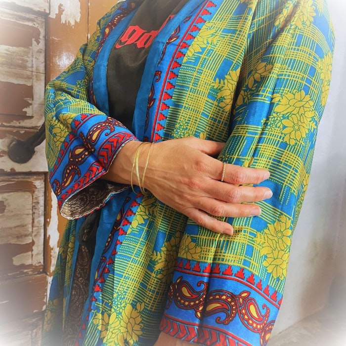 Kimono VÄNDBAR återvunnet silke Nr 205