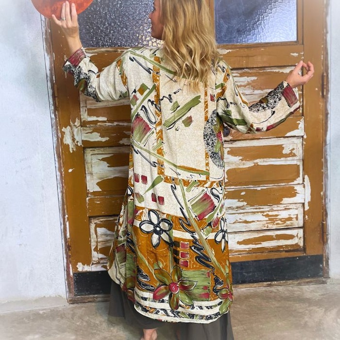 Kimono VÄNDBAR återvunnet silke Nr 210