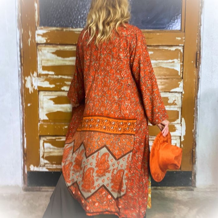 Kimono VÄNDBAR återvunnet silke Nr 210