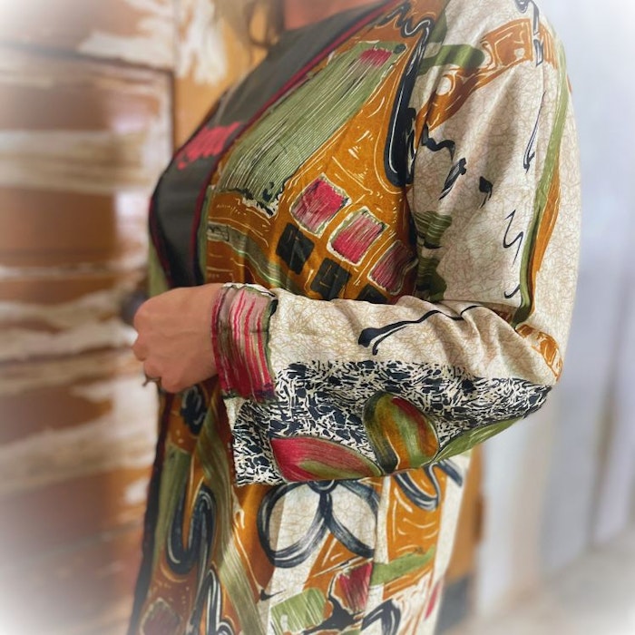 Kimono VÄNDBAR återvunnet silke Nr 210