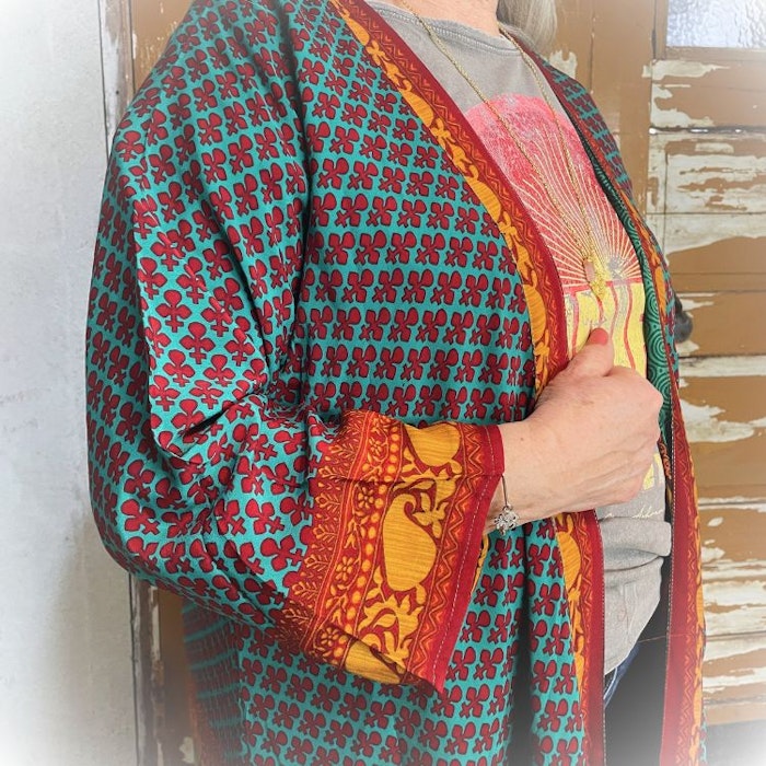 Kimono VÄNDBAR återvunnet silke Nr 213