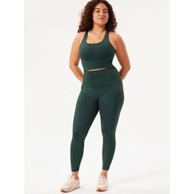 Yogaleggings Pocket High Rise 7/8 Moss - Girlfriend Collective