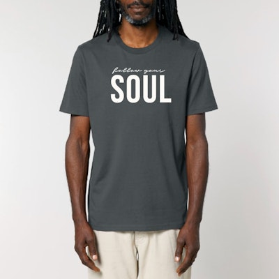 T-shirt Unisex "Follow Your Soul" Anthracite - Soul Factory