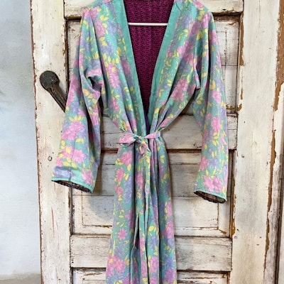 Kimono VÄNDBAR återvunnet silke Nr 220