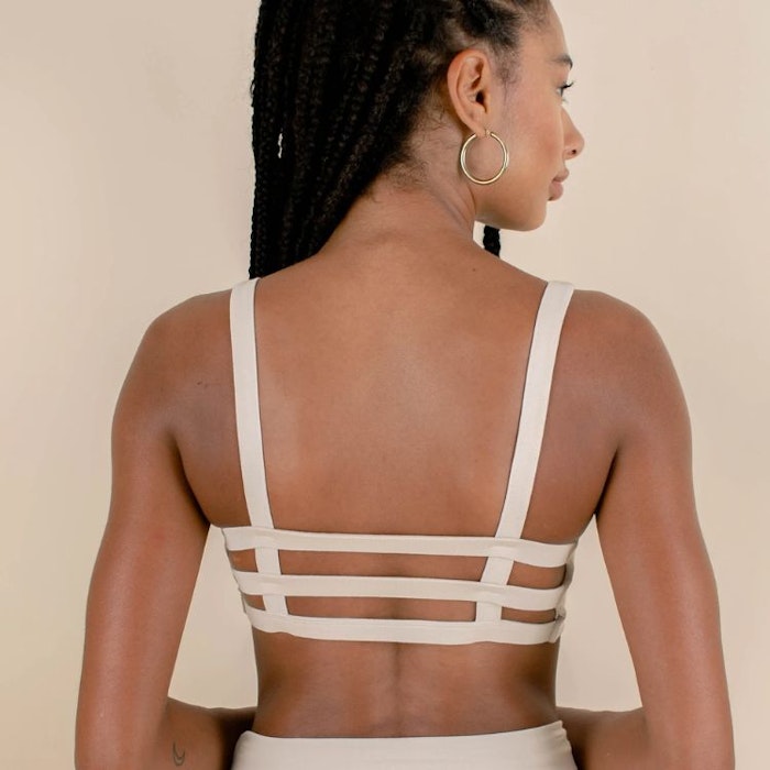 Yoga-BH Boxy Crop top Pearl - Indigo Luna