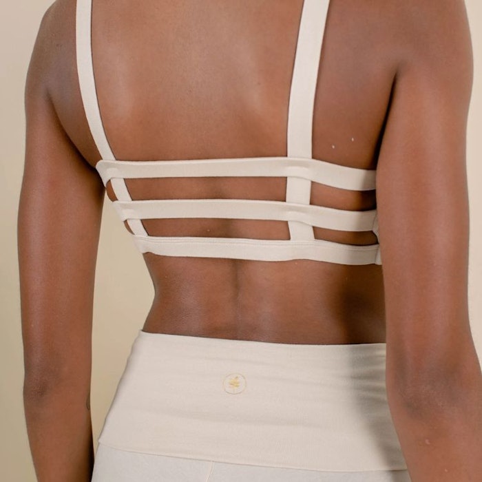 Yoga-BH Boxy Crop top Pearl - Indigo Luna