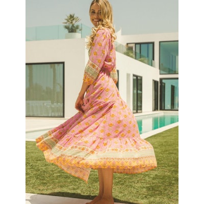 Klänning Pink Charm print Tessa Maxi dress - Jaase