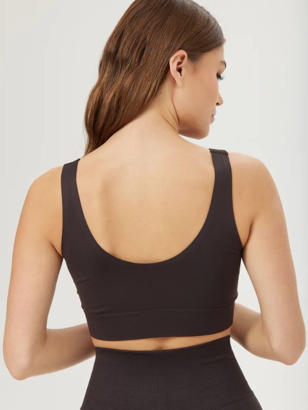 Sport-BH Yoga Seamless Flow Dark Brown - DOM
