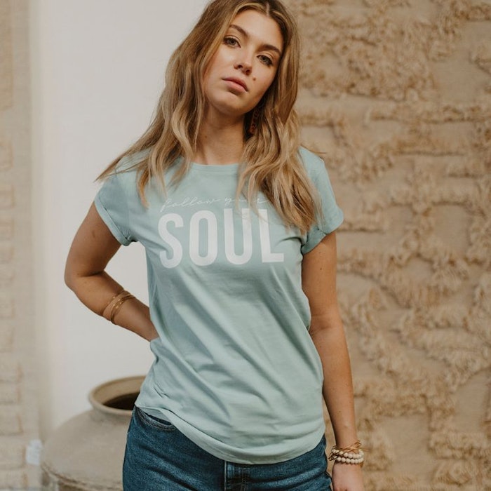 T-shirt Follow your Soul Slate green - Soul Factory