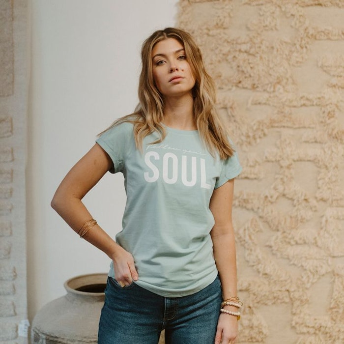 T-shirt Follow your Soul Slate green - Soul Factory