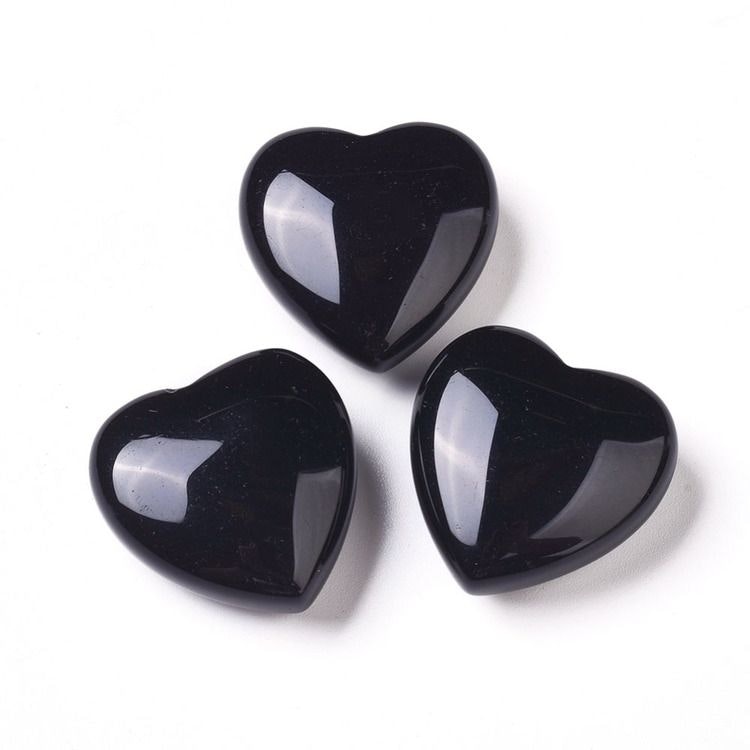 Obsidian kristall hjärta Medium