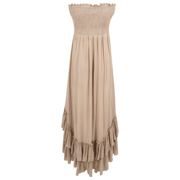 Klänning Gypsy Dress Taupe - Ibz Mode