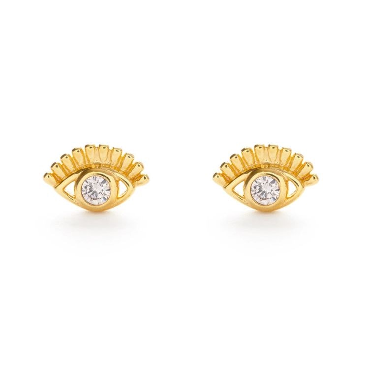 Örhänge Eye studs crystal - Amano Studio