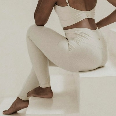 Yogaleggings Eira High Rise Bamboo Oatmeal - Studio K