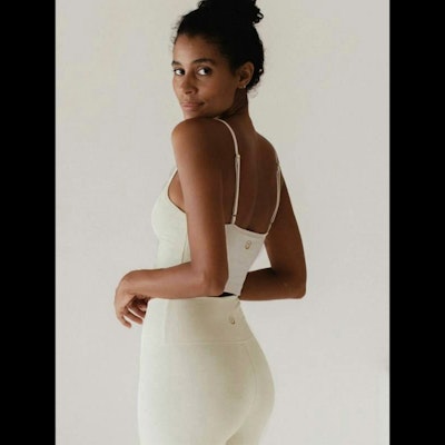 Yoga-BH Ester Bamboo Crop Top Oatmeal - Studio K