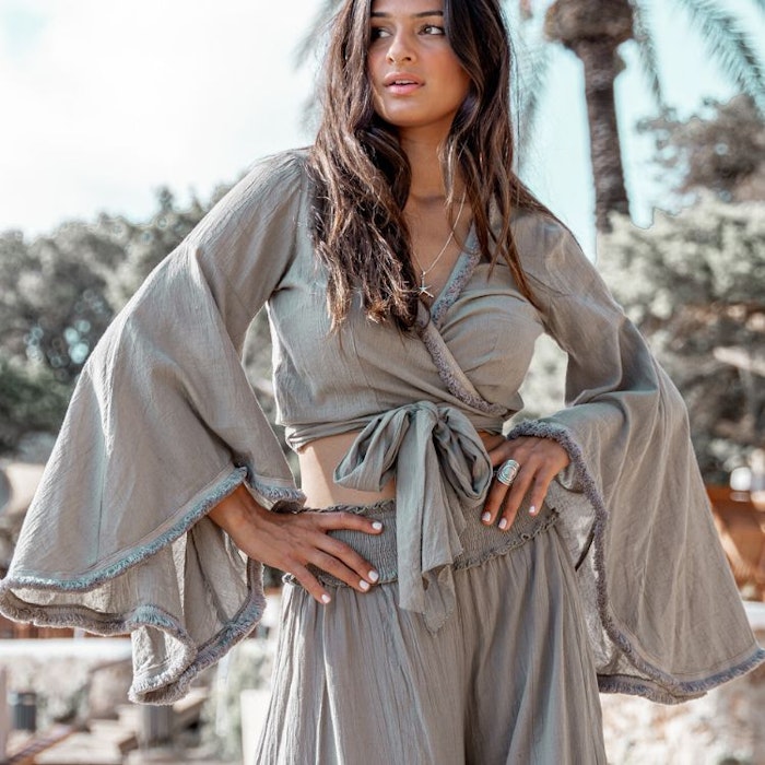 Wrap top Garcia khaki - Ibz Mode