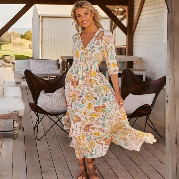 Klänning Fantasy print Indiana Maxi dress - Jaase
