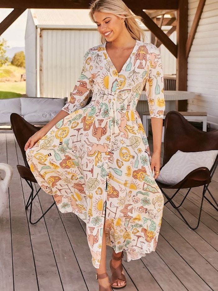 Klänning Fantasy print Indiana Maxi dress - Jaase