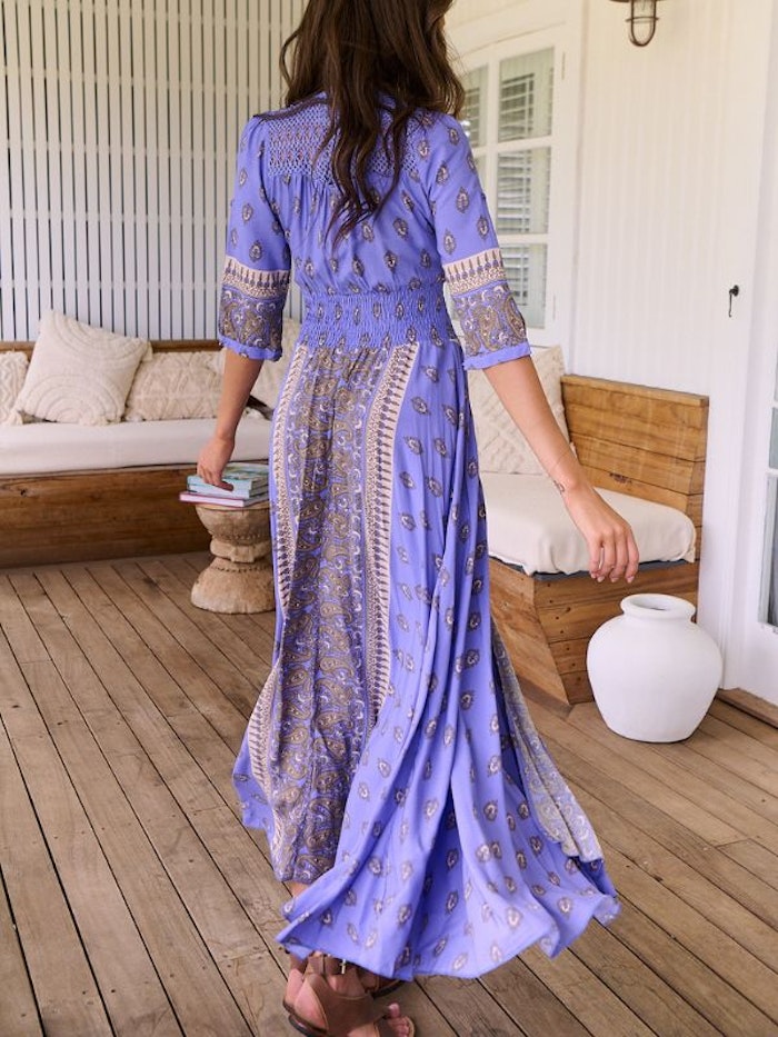 Klänning Jacaranda print Indiana Maxi dress - Jaase