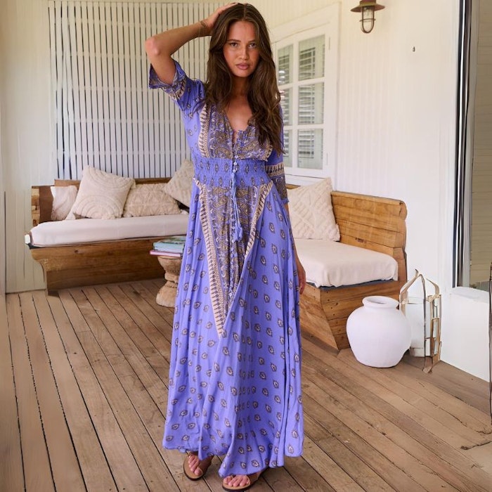 Klänning Jacaranda print Indiana Maxi dress - Jaase