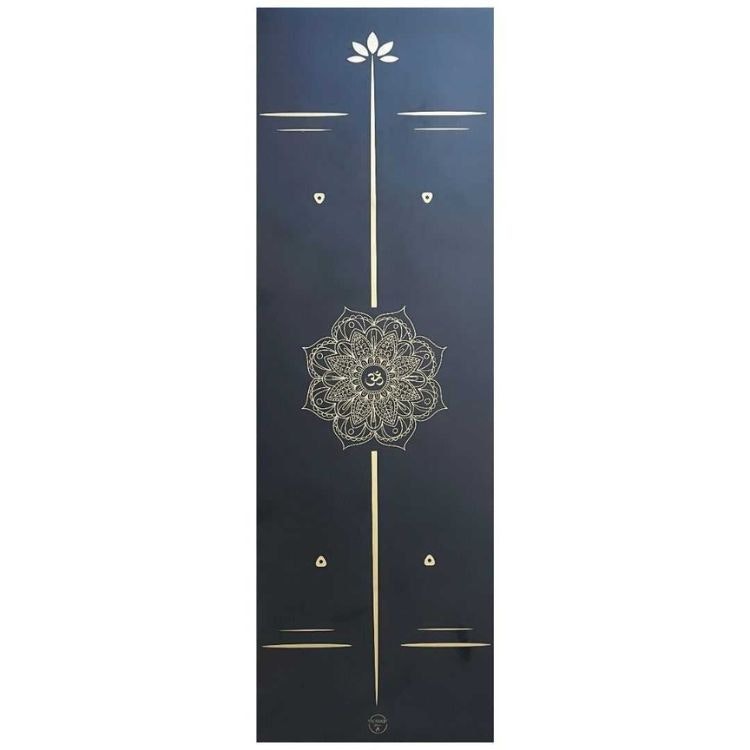 Yogamatta Mandala Gold 183x61 cm 4 mm + Yogaväska - Vackraliv Yoga