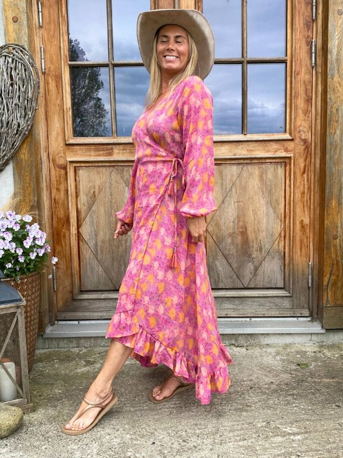 Klänning Ananda återvunnen sari Nr 62
