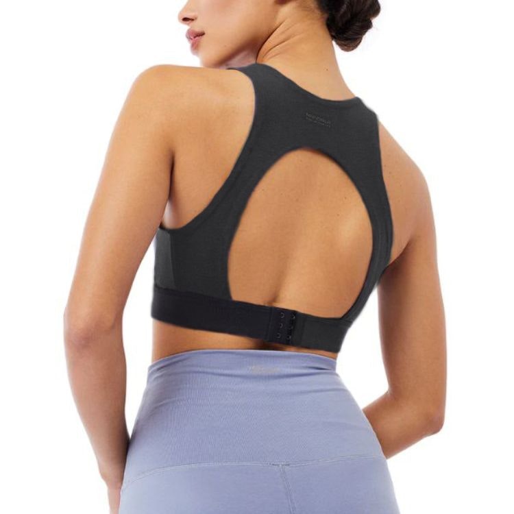 Yoga-BH Open Back Black - Mandala