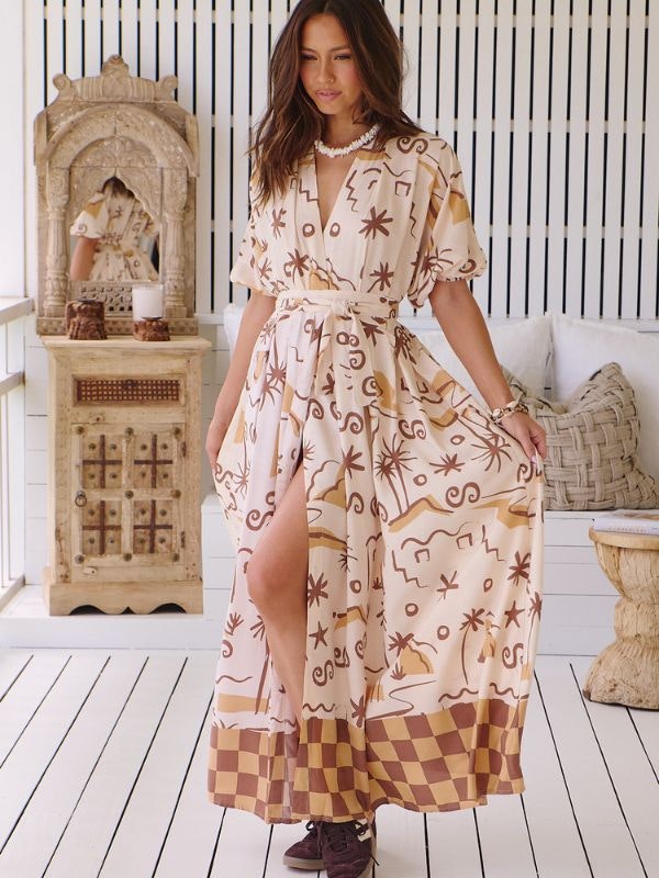 Klänning Bora Bora Print Emerson Wrap  - Jaase