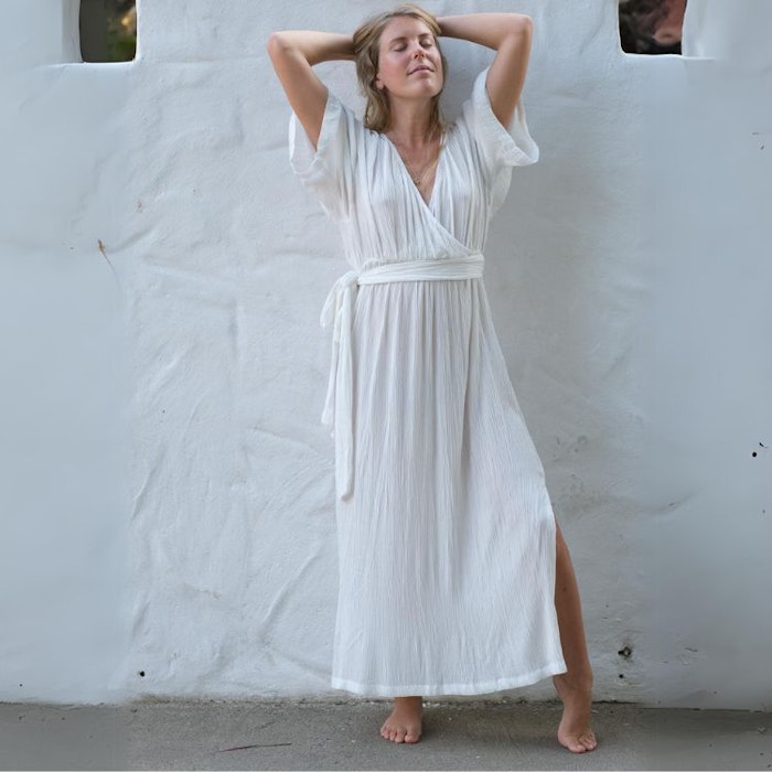 Klänning Wrap dress Seashell - Mad Peach