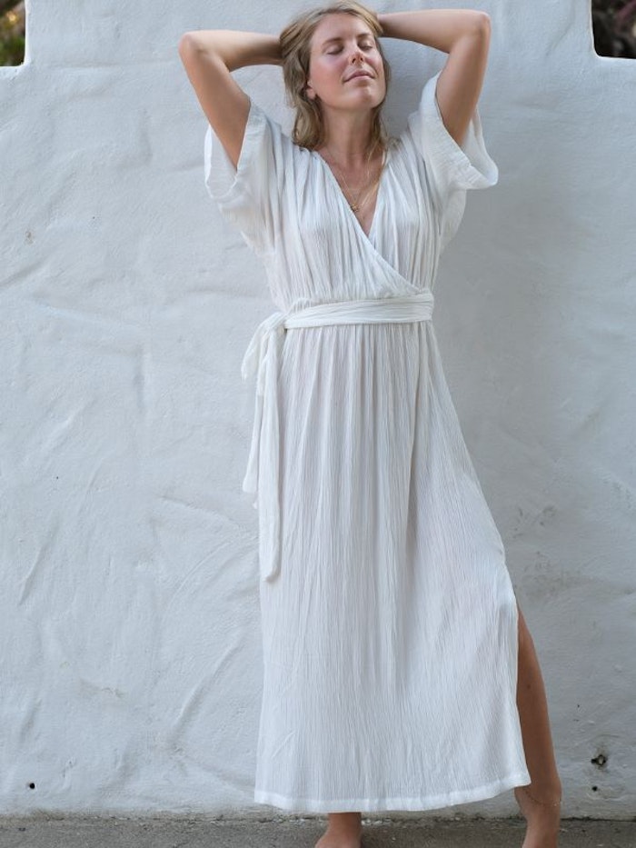 Klänning Wrap dress Seashell - Mad Peach
