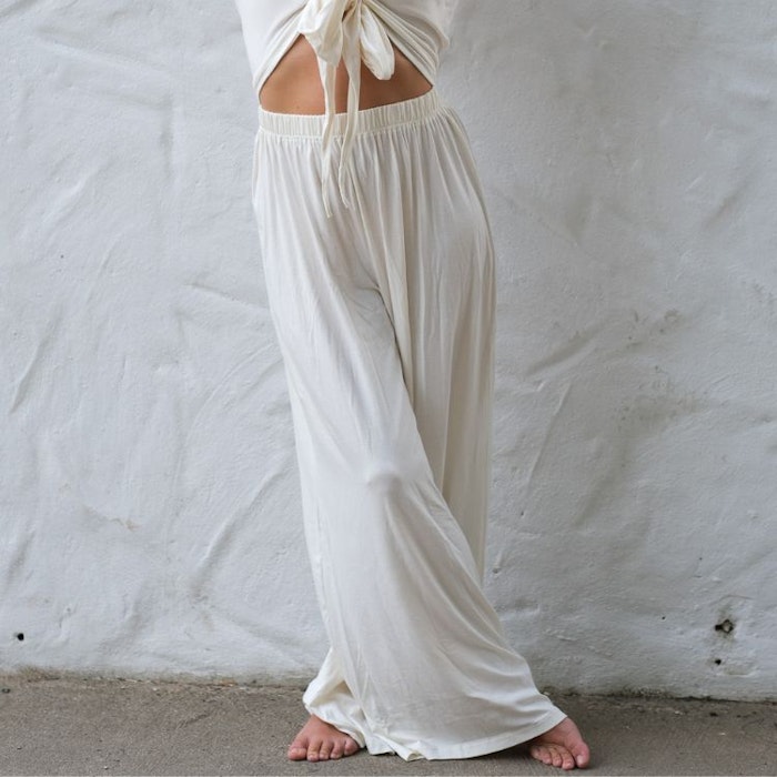Byxor Bamboo Flow Pants Seashell - Mad Peach