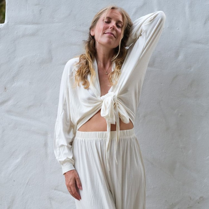 Yoga Tie top Seashell - Mad Peach