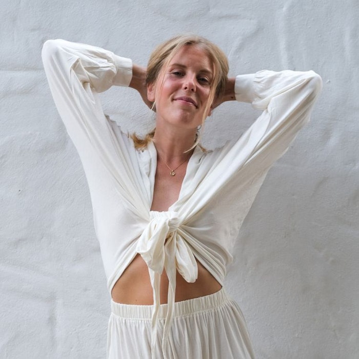 Yoga Tie top Seashell - Mad Peach