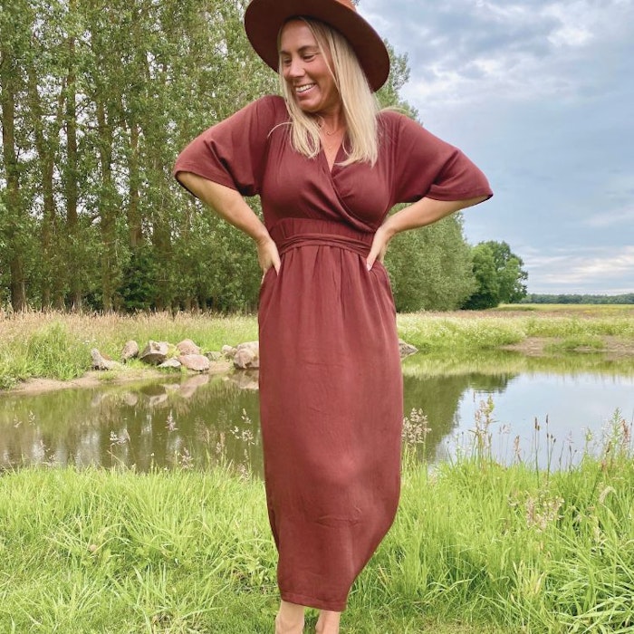 Klänning Wrap dress Brown - Mad Peach