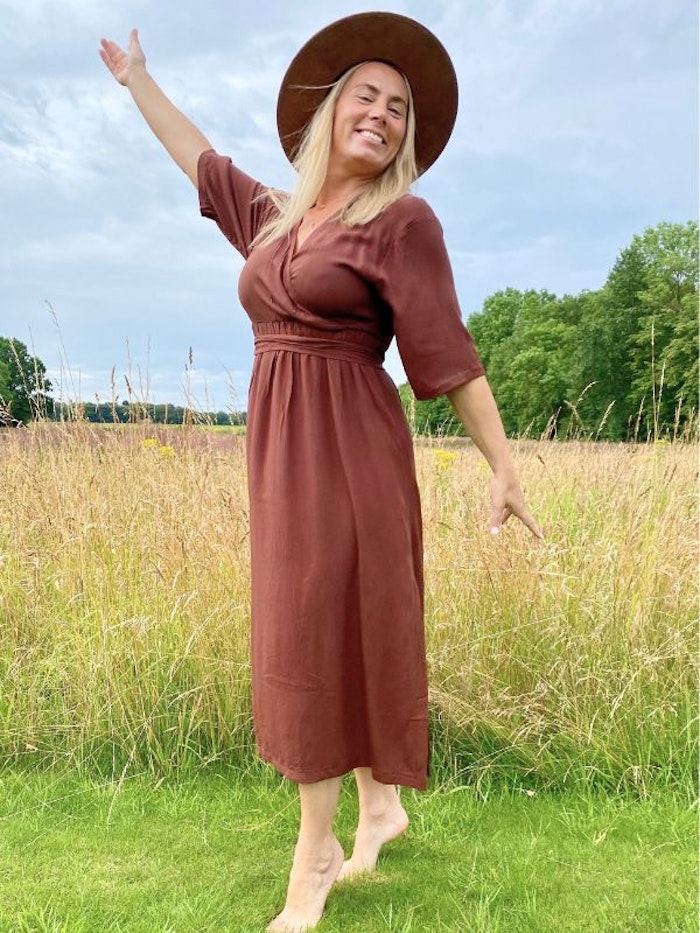 Klänning Wrap dress Brown - Mad Peach