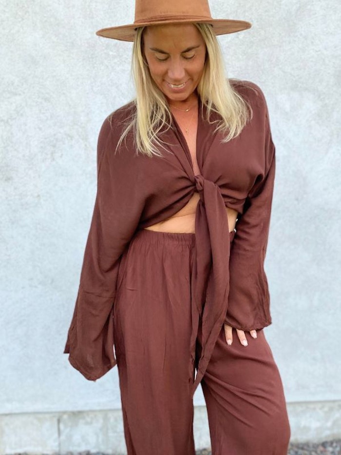 Topp Tie top Brown - Mad Peach